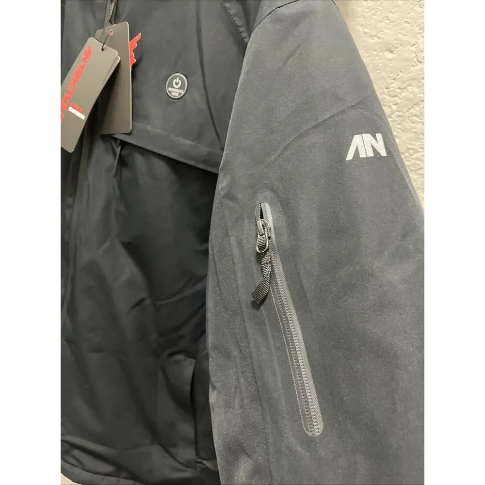 ANTARCTICA GEAR Heated Sz Large Black Snow Jacket Ski + 12V/16000mAh Battery